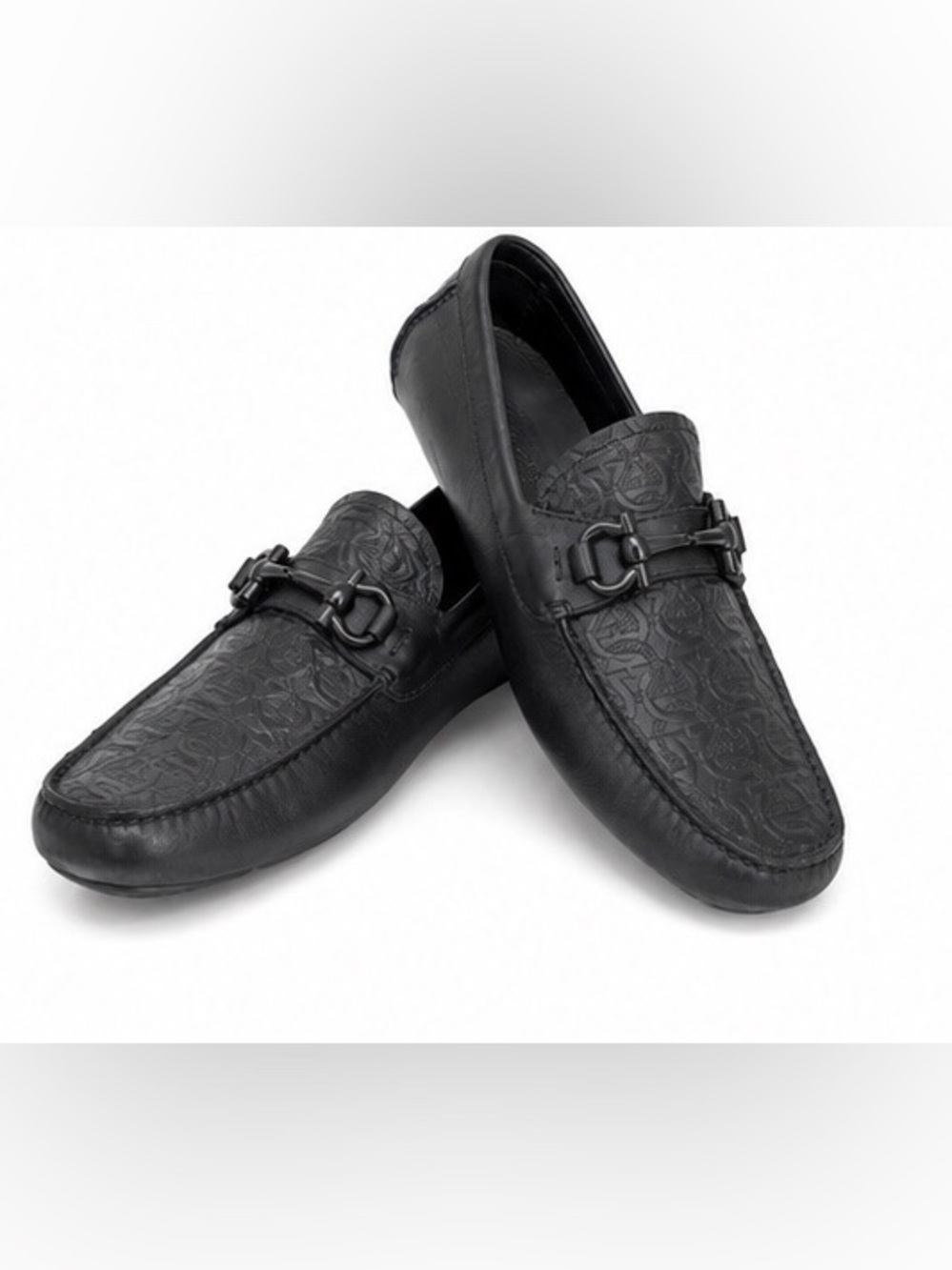 Salvatore Ferragamo Gancini monogram leather loafers